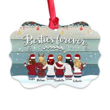 Load image into Gallery viewer, Up to 9 Women - Xmas Ornament - Besties forever - Personalized Ornament
