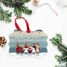 Load image into Gallery viewer, Up to 9 Women - Xmas Ornament - Besties forever - Personalized Ornament