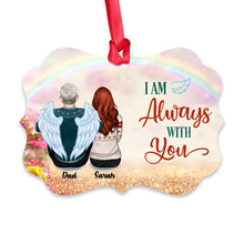 Load image into Gallery viewer, Family Memorial Ornament - I Am Always With You (Up to 4 People - Heaven BG) - Personalized Ornament