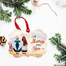 Load image into Gallery viewer, Family Memorial Ornament - I Am Always With You (Up to 4 People - Heaven BG) - Personalized Ornament