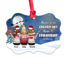Load image into Gallery viewer, Up to 5 Girls - Xmas Ornament - There is No Greater Gift than Friendship - Personalized Ornament