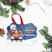 Load image into Gallery viewer, Up to 5 Girls - Xmas Ornament - There is No Greater Gift than Friendship - Personalized Ornament