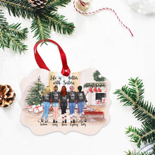 Load image into Gallery viewer, Up to 5 Girls - Life Is Better With Sisters - Personalized Ornament